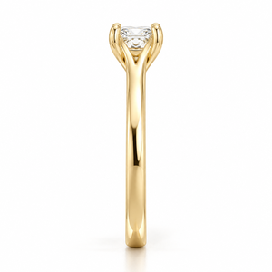 Bague Solitaire Classique à Double Griffes Coupe Princesse en Or Jaune 14K avec Diamant de Laboratoire Certifié IGI – Cadeau de Fiançailles Personnalisable OEM - Product Image 2