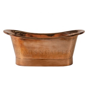 Bañera hecha a mano Independiente Cobre Polaco Look Diseñador Nuevas bañeras Cobre puro - Product Image 2
