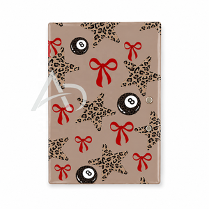 Custom Printed Acrylic Eyelash Tile with Leopard Stars <b>Red</b> <b>Bow</b> Ball Design With Magnets For Lash Tweezers Top Selling Lash Tiles - Product Image 6