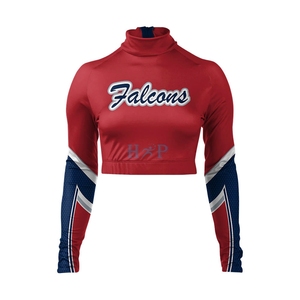 Camiseta de manga larga para porristas, uniforme personalizado por sublimación, top para competición, entrenamiento, baile y equipo. - Product Image 5