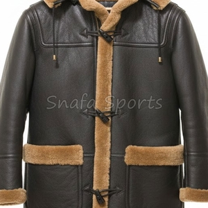 Veste Bomber en Peau de Mouton pour Homme, Blouson Aviateur en Fourrure et Cuir, Prix de Gros - Product Image 3