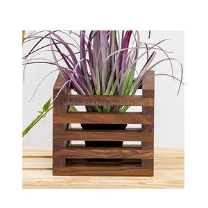 Vases en bois massif maison et vases à fleurs en bois décoratifs et taille personnalisée prix bon marché avec produit de vente - Product Image 6