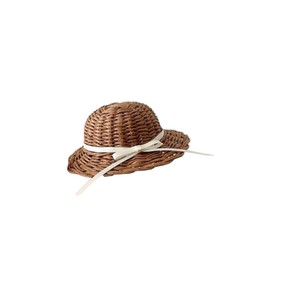 Sombrero de paja de ratán artesanal con cinta, artículo de escritorio en miniatura con detalles de ratán, ideal para regalo. Suministro directo de fábrica para pedidos al por mayor. - Product Image 3