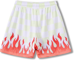 Shorts de bain personnalisés à motif uni imprimé par sublimation, avec taille élastique, pour la gym et le fitness, shorts en mesh pour hommes - Product Image 2