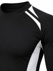 Camiseta de Manga Larga para Hombre, Color Sólido, 100% Poliéster, UPF50+, Ecológica, de Secado Rápido y Absorción de Sudor, para Fitness - Product Image 6