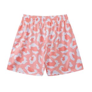 Fashion Mesh Shorts Pink Leopard <b>Animal</b> Sublimation Print Breathable Polyester Above Knee Basketball Gym Streetwear Shorts - Product Image 5