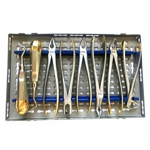 Kit d'extraction dentaire chirurgical de haute qualité, forceps et élévateurs, instruments de chirurgie buccale, acier inoxydable, réutilisable, autoclavable, CE - Product Image 2