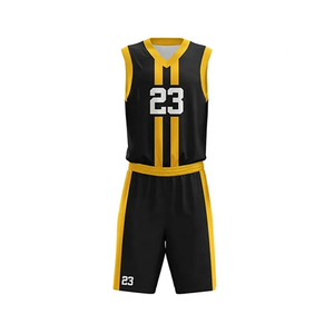 Tenues de basketball de qualité supérieure, logo et couleur personnalisés, respirantes, 100 % polyester, disponibles toutes tailles, MOQ 25 ensembles - Product Image 6