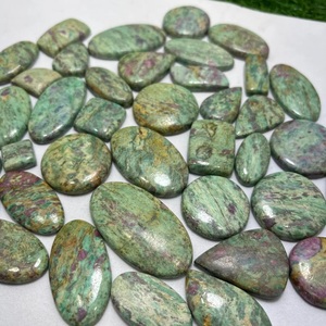 Lote de cabujones de rubí fuchsite natural para joyería artesanal, piedras preciosas sueltas pulidas, calidad comercial, venta al por mayor. - Product Image 4