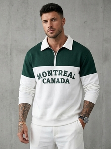Sweat-shirt unisexe à col rond en coton French Terry, coupe classique, séchage rapide, style décontracté, pour l'automne, Montreal, Canada - Product Image 2