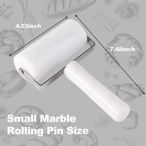 Rouleau à pâtisserie blanc de style moderne, facile à manipuler, idéal pour la préparation rapide de bases de pizzas et de tartes, fabriqué à la main en Inde - Product Image 4