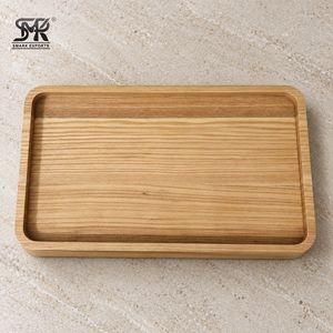 Bandeja de Madera con Borde Elevado y Acabado Liso, de un Solo Nivel, para Relojes, Joyas, Llaves, Carteras, Organizador para Cocina y Habitación de Hotel - Product Image 2