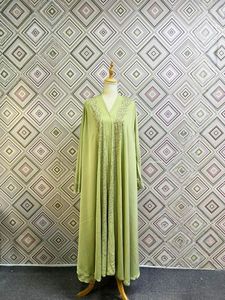 Best Quality Hand Embroidered Beaded Vintage Premium Nida Abaya Anti-Pilling Meera Fashion Designers Indian/Pakistani V Neck - Product Image 5