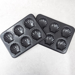 Molde para Hornear con Forma de Concha de Vieira, 6 Cavidades, Profundo, Antiadherente, Revestimiento de Metal PTFE, Apto para Horno, Hecho en Corea - Product Image 5