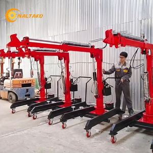 Grue hydraulique miniature NCC-2000 Naltako de 2 tonnes, bras de 4,2 m, levage maximal, rotation à 360°, pour équipements lourds et logistique en allées étroites - Product Image 4