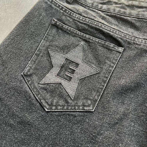 Pantalones Cortos de Mezclilla para Hombre con Estampado Gráfico, Transpirables, Estilo Urbano, Cintura Alta, Lavado Claro, 100% Algodón, Venta al Por Mayor - Product Image 5