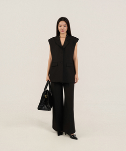 Quick Dry Woolen Straight Elastic Waist Mid Breathable Loose <b>Summer</b> Anti-Wrinkle Casual Office Formal Women's Ankle-Length <b>Pants</b> - Product Image 1