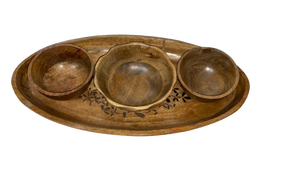 Bandeja de madera Bandeja para servir Bandeja de madera hecha a mano Bandeja Lezer Bandeja de madera - Product Image 2