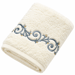 Serviette de bain en coton éponge brodée, douce et de haute absorption, pour salle de bain - Product Image 2