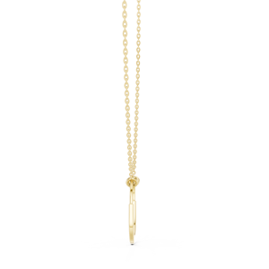 CLASSIC LAB GROWN BRILLIANT CUT DIAMOND <b>PENDANT</b> SET 18KT <b>SOLID</b> YELLOW <b>GOLD</b> 0.1CT SIDE STONE for ENGAGEMENT WEDDING VALENTINE - Product Image 2