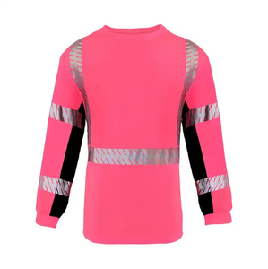 High Visibility Reflective Safety Customized Printing Logo Fabric <b>Running</b> Tape Safety T Shirts For Men - Product Image 2