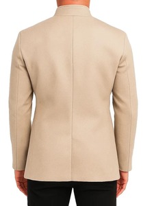 Dexter Resurrection Peter Dinklage Beige Eco-Friendly Heated Windproof Stand Collar Streetwear Genuine Leather Leather <b>Jacket</b> - Product Image 3