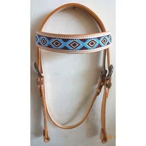 Equipo de Equitación de Cuero Genuino con Cuentas Multicolores, Collarín y Pechera Ligeros de Estilo Occidental para Montar a Caballo en Temporada - Product Image 2