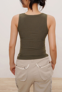 Débardeur basique pour femme, couleur unie, sans manches, léger, décontracté, tendance, pour l'été - Product Image 6