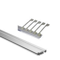 RDEKONO Schroff Guide Rail Horizontal Rail Coding CompactPCI/VME64x PC Plastik 160mm Lebar Alur 2mm Abu-abu Merah Bersertifikasi ROHS