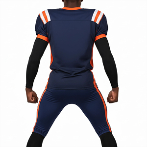 Uniformes de Fútbol Americano Personalizados OEM para Hombre, Tallas Grandes, Transpirables, de Alta Calidad, 100% Poliéster, Conjunto Corto - Product Image 6