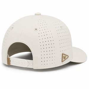 Gorra de Béisbol Blanca Warpro de 6 Paneles, Ajustada, de Malla Transpirable, con Logotipo en Relieve de Goma, Unisex, Casual, para Primavera/Verano - Product Image 4