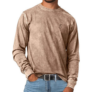 Breathable Street Wear Men Acid Wash Sweatshirt Hot Selling <b>Light</b> Weight Men Basics Acid Wash Sweatshirt - Product Image 4