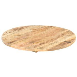 Tavolo da Pranzo in Legno Massello di Mango, Colore Naturale, Piano del Tavolo Lavorato a Mano - Product Image 4
