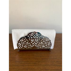 Luxury Gold Olive Branch Napkin Holder Metal Tissue Stand for Dining <b>Table</b> Restaurant Hotel Desktop Paper Napkin Stand For Decor - Product Image 6