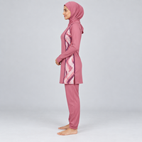 Ensemble Burkini Modeste Islamique Personnalisable 3 Pièces : Haut Long, Jupe Longue et Voile Assorti – Écologique
