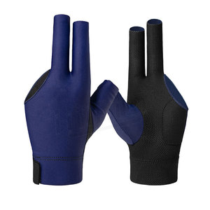 Custom Manufacturers Wholesale Low Price 3 Finger Snooker Gloves Left or Right Hand Billiard Pool Cue Gloves - Product Image 3