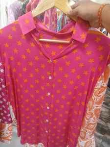 Blusa de Mujer de Alta Calidad, Estilo Vintage, con Volantes, Cuello en V, Estampado de Estrellas Azul Claro, Manga Larga, Informal, Satinada, para Fiesta, Verano, Primavera - Product Image 2