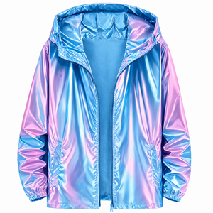 Chaqueta con Capucha Gruesa y Brillante de Camuflaje para Hombre, con Logotipo Frontal, para Fiestas y Discotecas, Manga Larga - Product Image 2