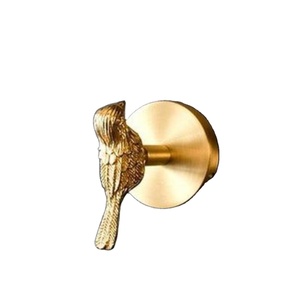 Luxury Bird Hook <b>Wall</b> Decor Brushed Brass Polished Coat Hooks Wholesale Price Decorative Antique Hook Ideal Clothes <b>Towel</b> Hanger - Product Image 1