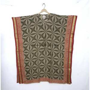 Nuevo Kaftán Indio Bagru con Estampado a Mano, Vestido de Verano, Kimono, Vestido Holgado para Vacaciones, Ropa de Mujer - Product Image 2