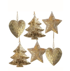 Ornement suspendu flocon de neige rustique en fer, décoration de Noël en métal durable, décorations festives, cadeaux, décorations de table, utilisez les ornements métalliques - Product Image 6