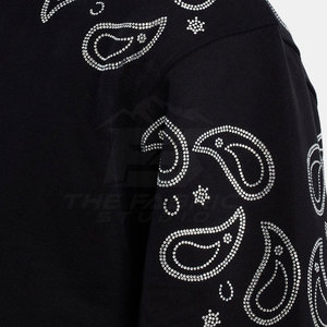 Sweat à capuche confortable pour homme en 100 % coton avec strass, faible MOQ, pour l'hiver, en tissu polaire, séchage rapide, respirant, design élégant - Product Image 3