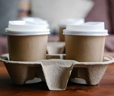ถาดใส่แก้วกาแฟเย็นแบบเยื่อกระดาษขึ้นรูปรักษ์โลก แพ็ค 4 ชิ้น แบบใช้แล้วทิ้ง สำหรับใส่เครื่องดื่มกลับบ้าน พร้อมโลโก้และบรรจุภัณฑ์พิมพ์ลายตามสั่ง - Product Image 2