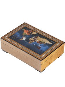 Humidor rectangulaire classique de luxe en bois avec dessus en laque, résistant à l'humidité, écologique et portable pour le stockage des cigares - Product Image 4