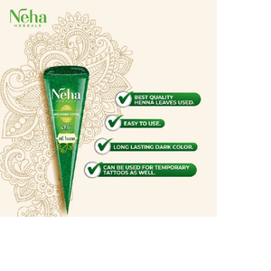 กรวยเฮนน่าสำเร็จรูป Neha Herbals สำหรับเพ้นท์ลายเฮนน่าธรรมชาติ ใช้งานง่าย สีเพ้นท์ร่างกายและหมึกเพ้นท์ลายชั่วคราว ติดทนนาน ขายส่งจำนวนมาก - Product Image 2