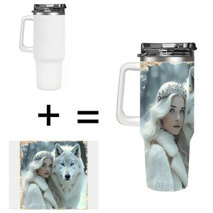 Stainless Steel Tumbler 40oz Insulated Travel Mug With Handle For Cold <b>Hot</b> Drinks - Product Image 1