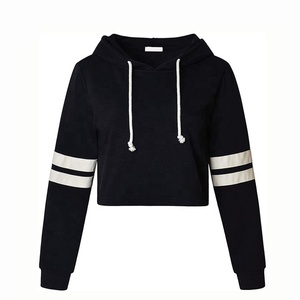 Custom Women's 100% Cotton Crop Top Hoodie Casual Pullover Cropped Oversize Sweatshirt for Woman Terry Fabric - Product Image 1