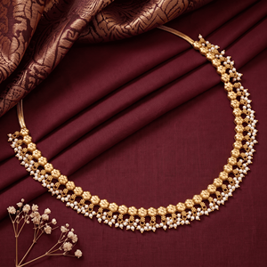 Cadena de cintura chapada en oro con perlas, Kamarbandh, cadena de vientre artificial para novias, joyería para mujeres, cinturón para sari. - Product Image 4