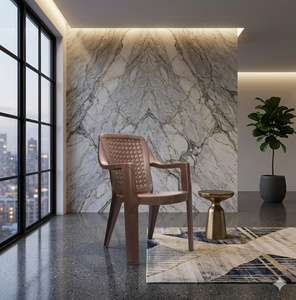 Silla de Plástico Osis Diamond - Diseño Moderno, Ligera e Impermeable para Uso en Exteriores, Hogar, Bar y Hotel - Product Image 3