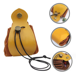 Bolsa de Cuero Hecha a Mano con Cordón para Guardar Dados, Estilo Clásico, para Juegos de Mesa DND, Portamonedas y Artículos Pequeños - Product Image 5